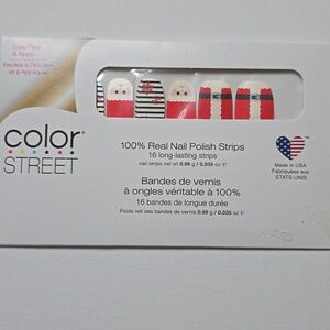 Color Street Festive Red and White Nail Strips